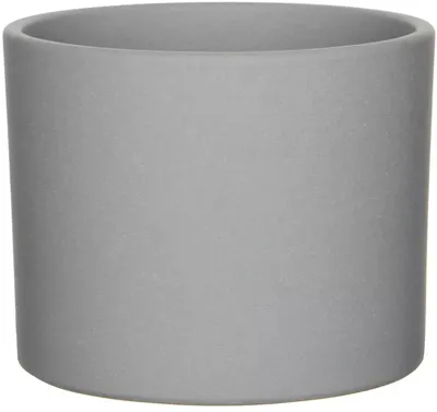 Mica Decorations bloempot Era rond 12x10cm grijs mat