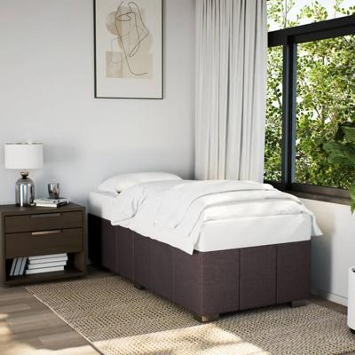 Bedframe zonder matras 80x200 cm stof donkerbruin