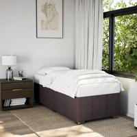 Bedframe zonder matras 80x200 cm stof donkerbruin