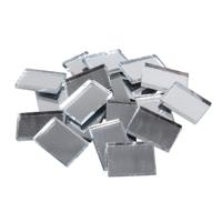 Rayher spiegel mozaiek tegeltjes/stenen - 1 x 1,5 cm - 1200x stuks - Mozaieken maken - Creatief