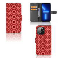 iPhone 13 Pro Telefoon Hoesje Batik Rood - thumbnail