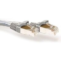 ACT Grijze 25 meter SFTP CAT6A patchkabel snagless met RJ45 connectoren