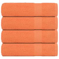 VidaXL Badhanddoeken 4 st 100x150 cm 360 g/m² 100% katoen oranje