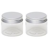 20x stuks kunststof mini weckpot/inmaakpot 50 ml met schroefdeksel - thumbnail