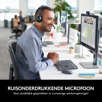 Logitech H390 On Ear headset Computer Kabel Stereo Zwart Ruisonderdrukking (microfoon), Noise Cancelling Volumeregeling, Microfoon uitschakelbaar (mute) - thumbnail