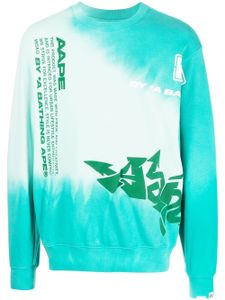 AAPE BY *A BATHING APE® sweat à logo imprimé - Vert