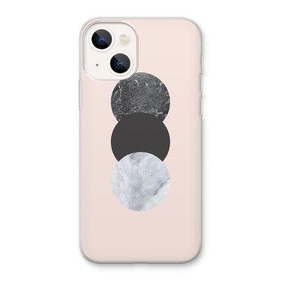 Marmeren cirkels: iPhone 13 Transparant Hoesje
