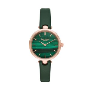 Horlogeband Kate Spade New York KSW1529 Leder Groen 12mm