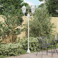 Tuin Lantaarnpaal Wit Aluminium en Glas
