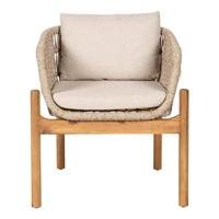 House Nordic - Eetkamerstoel Terracina Acacia Bruin|Beige - Set van 2