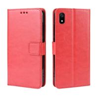 Retro Crazy Horse textuur horizontale Flip lederen case voor Xiaomi Redmi 7A met houder & kaartsleuven & fotolijstjes (rood)