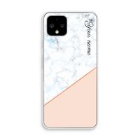 Marmer in stijl: Pixel 4 Transparant Hoesje