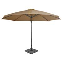 VidaXL Parasol met draagbare voet taupe - thumbnail