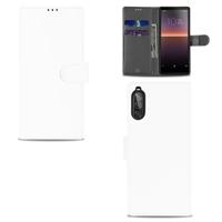 Bookcase Sony Xperia 10 II Hoesje Wit met Pasjeshouder Bookcase Sony Xperia 10 II Hoesje Wit met Pasjeshouder