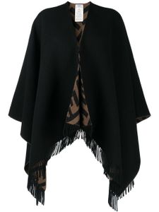 FENDI cape à motif monogrammé - Noir