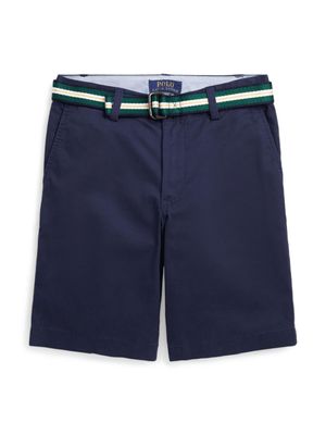 POLO RALPH LAUREN KIDS short à logo Polo Pony - Bleu