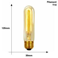 E27 40W Retro Edison gloeilamp gloeidraad Vintage ampul gloeilamp AC 220V(T10 Filament)