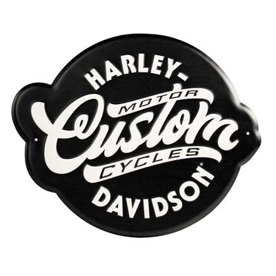 Harley-Davidson - Metaal Bord Custom Motorcycles (37 x 30 cm)