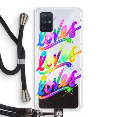 Loves: Samsung Galaxy A71 Transparant Hoesje met koord