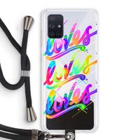 Loves: Samsung Galaxy A71 Transparant Hoesje met koord Loves: Samsung Galaxy A71 Transparant Hoesje met koord