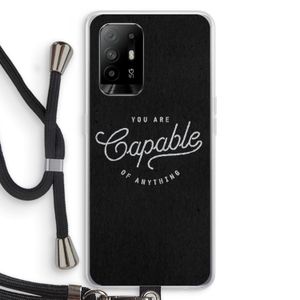 Capable: Oppo A95 5G Transparant Hoesje met koord