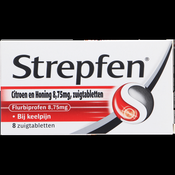 Strepsils Strepfen Citroen en Honing zuigtabletten bij keelpijn 8,75 mg, 8 stuks bij Jumbo