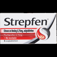 Strepsils Strepfen Citroen en Honing zuigtabletten bij keelpijn 8,75 mg, 8 stuks bij Jumbo