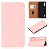 Voor Xiaomi mi CC9e effen kleur magnetische horizontale Flip lederen draagtas met kaartsleuf & houder (roze)