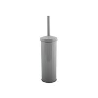 MSV Industrial Toilet/wc-borstel houder - metaal - licht grijs - 38 cm - Toiletborstels