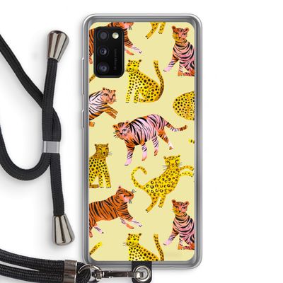 Cute Tigers and Leopards: Samsung Galaxy A41 Transparant Hoesje met koord