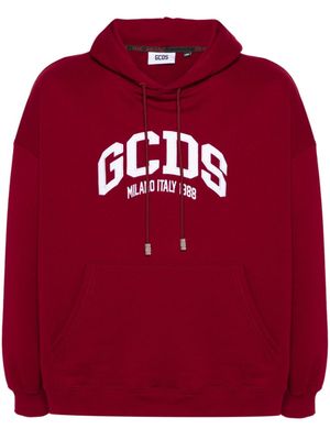 GCDS hoodie à logo brodé - Rouge
