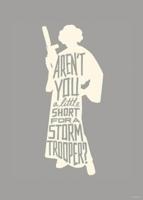Kunstdruk Star Wars Silhouette Quotes Leia 50x70cm