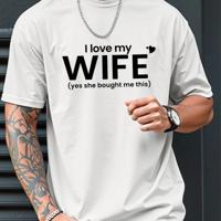 Bon&Bon Homme Men's Plus Slogan Graphic Tee | Khaki Short Sleeve White / 4XL