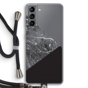 Combinatie marmer: Samsung Galaxy S21 Transparant Hoesje met koord