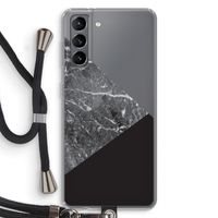 Combinatie marmer: Samsung Galaxy S21 Transparant Hoesje met koord