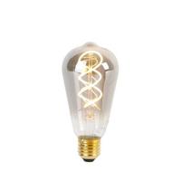 LUEDD E27 dimbare LED gedraaid filament lamp ST64 smoke 120 lm 1800K