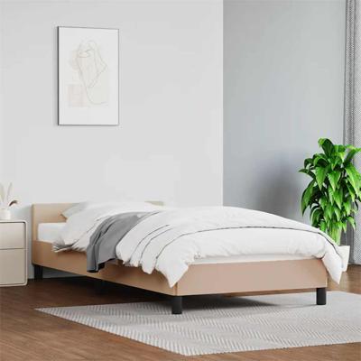 Bedframe met hoofdeinde zonder matras Cappuccino 80x200 cm