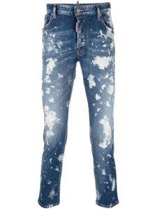 DSQUARED2 jean à effet taches de peinture - Bleu