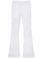 Givenchy pantalon évasé à logo 4G en jacquard - Blanc