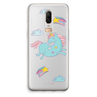 Vliegende eenhoorn: OnePlus 6 Transparant Hoesje