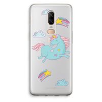 Vliegende eenhoorn: OnePlus 6 Transparant Hoesje