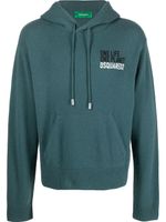 DSQUARED2 hoodie en cachemire à logo brodé - Vert