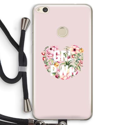 GRL PWR Flower: Huawei Ascend P8 Lite (2017) Transparant Hoesje met koord