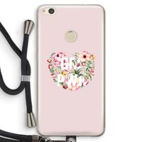 GRL PWR Flower: Huawei Ascend P8 Lite (2017) Transparant Hoesje met koord