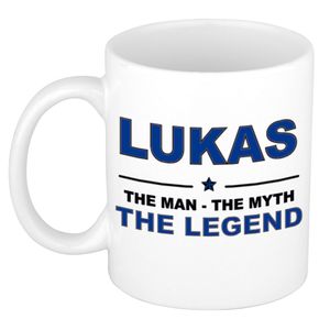 Lukas The man, The myth the legend cadeau koffie mok / thee beker 300 ml