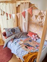 Set dekbedovertrek + kussensloop voor kinderen GIPSY ROULOTTE Oeko-Tex¨ blauw