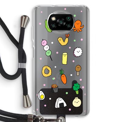 Happy bento friends: Xiaomi Poco X3 NFC Transparant Hoesje met koord