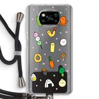 Happy bento friends: Xiaomi Poco X3 NFC Transparant Hoesje met koord