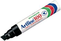 Viltstift Artline 100 schuin 7.5-12mm zwart - thumbnail