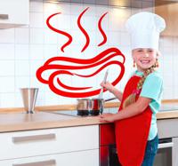 Hotdog lijnen sticker - thumbnail